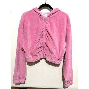Juicy Couture Pink Velour Zip-Up Hoodie